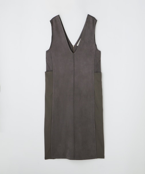 <GALLARDAGALANTE>スエード切替リブジャンスカ