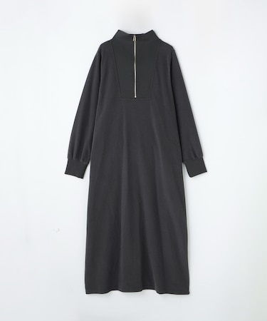 <GALLARDAGALANTE>ハーフジップパイルワンピース