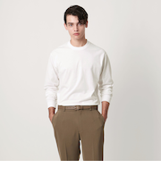 <UNITED ARROWS>SARROWS オーガニックコットン クルーネック ロングスリーブ Tシャツ