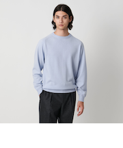 【別注】＜WILLIAM LOCKIE＞サドルショルダー クルーネックニット