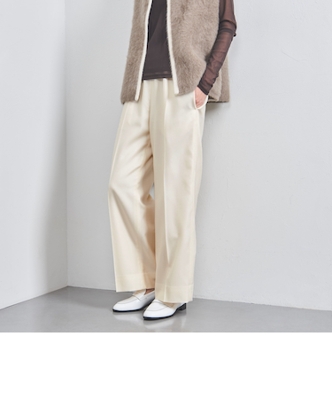 <UNITED ARROWS>Wシャンブレーツイル イージー パンツ