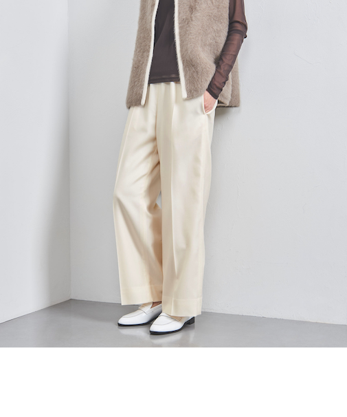 <UNITED ARROWS>Wシャンブレーツイル イージー パンツ