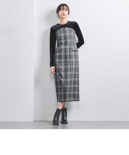 <UNITED ARROWS>チェック キャミワンピース