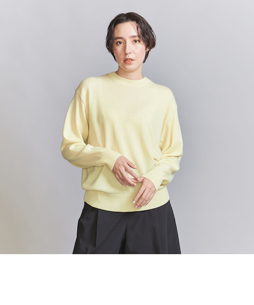 <BEAUTY&YOUTH UNITED ARROWS>ウールカシミヤ天竺 クルーネック ニット プルオーバー -ウォッシャブル-