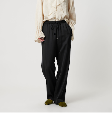 <BEAUTY&YOUTH UNITED ARROWS>コットンレーヨンサテン ドローストワイドパンツ