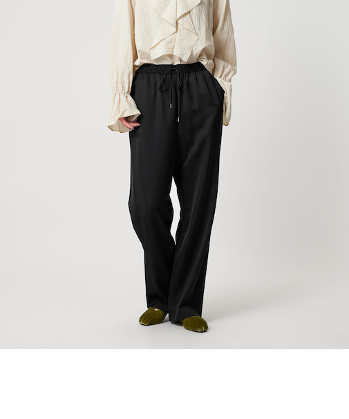 <BEAUTY&YOUTH UNITED ARROWS>コットンレーヨンサテン ドローストワイドパンツ