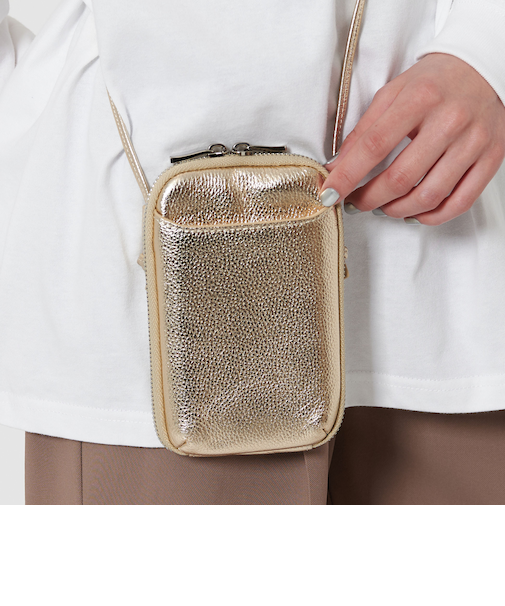 <BEAUTY&YOUTH UNITED ARROWS>レザー ジップスリム ウォレットショルダー