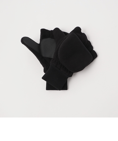 <DENTS>フリースハンティンググローブ ミトン フィンガーレスグローブ