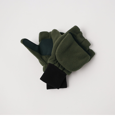 ＜DENTS＞フリースハンティンググローブ ミトン フィンガーレスグローブ