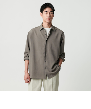 <GREEN LABEL RELAXING>ワッシャーポプリン ボックス シャツ