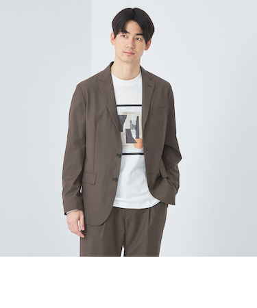 <GREEN LABEL RELAXING>ウォッシャブル TWサージ ナロー ジャケット -ストレッチ・防シワ-