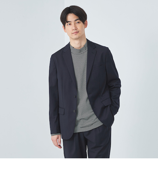 <GREEN LABEL RELAXING>ウォッシャブル TWサージ ナロー ジャケット -ストレッチ・防シワ-