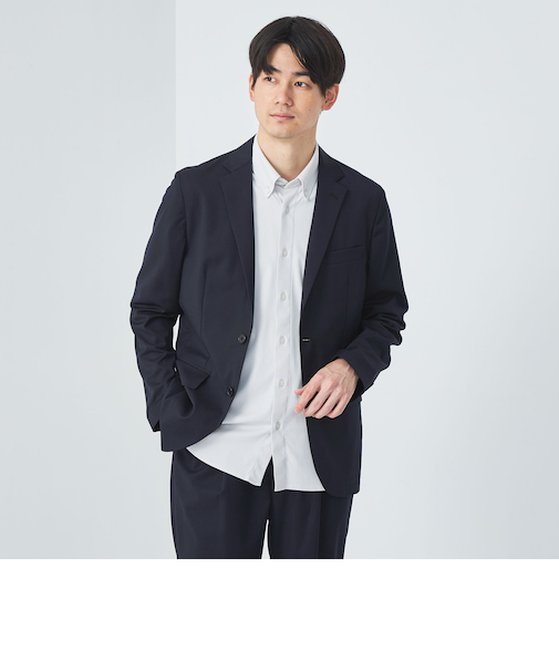 <GREEN LABEL RELAXING>ウォッシャブル TWサージ ナロー ジャケット -ストレッチ・防シワ-