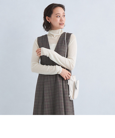 <GREEN LABEL RELAXING>ウールシアー ハイネック プルオーバー ニット