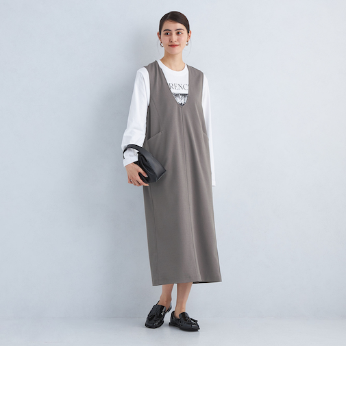 <GREEN LABEL RELAXING>［size SHORT/TALLあり］オルマイ アムンゼン ジャンパースカート