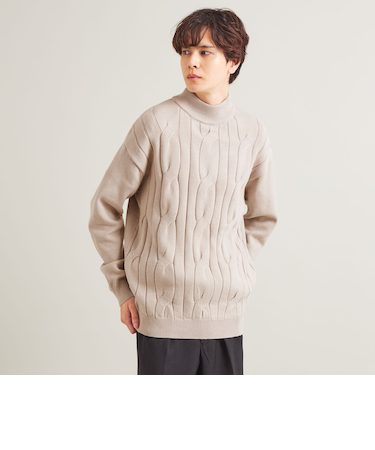 <A DAY IN THE LIFE>ビッグケーブル クルーネック ニット‐ハンドウォッシャブル‐＜A DAY IN THE LIFE＞
