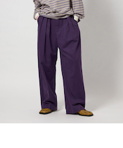 ＜6(ROKU)＞コットンレーヨン タックパンツ