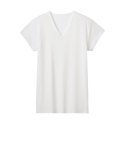 アセドロン】VネックTシャツ(汗取りパッド付き)(短袖)｜グンゼ
