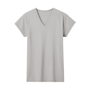【アセドロン】VネックTシャツ(汗取りパッド付き)(短袖)