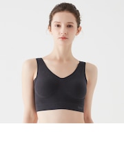 【Fitte　マルチブラ】ノンワイヤーブラジャー　24時間ずっと快適、締めつけにくい綿混ブラ