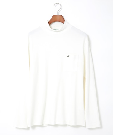 リブ ハイネック カットソー