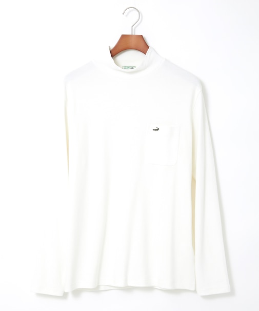 リブ ハイネック カットソー