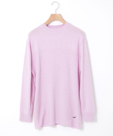 クルーネックニットチュニック