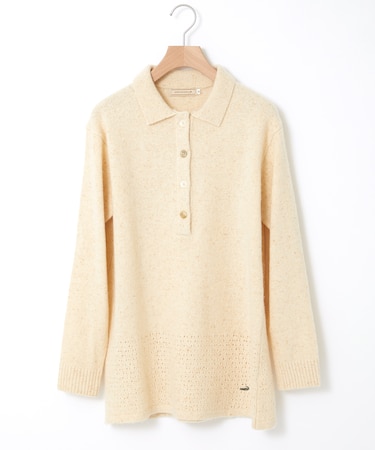 シルクブレンド ネップ ニットチュニック