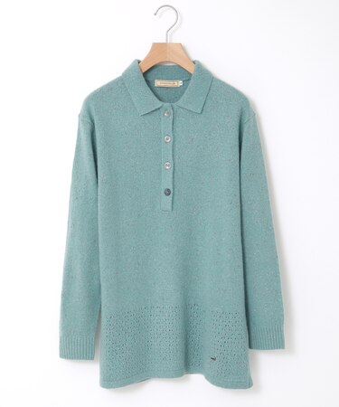 シルクブレンド ネップ ニットチュニック