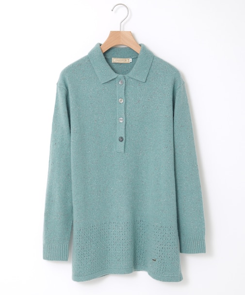 シルクブレンド ネップ ニットチュニック