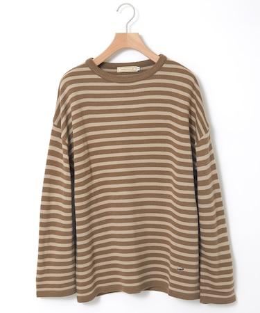 ウールブレンド ボーダー プルオーバーニット【一部店舗限定】