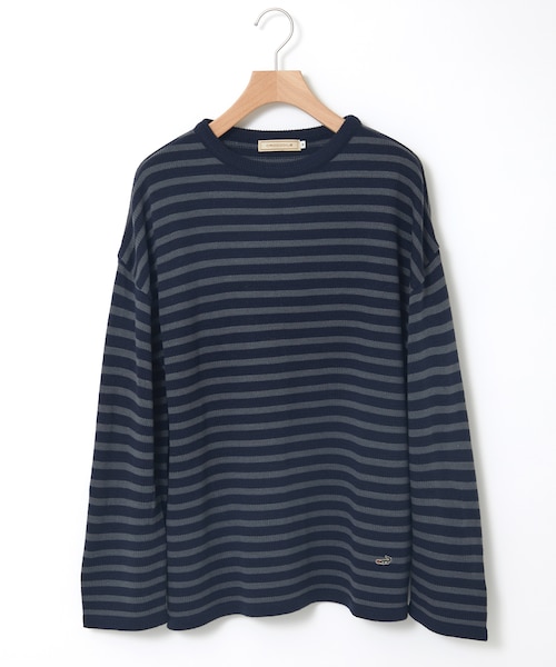 ウールブレンド ボーダー プルオーバーニット【一部店舗限定