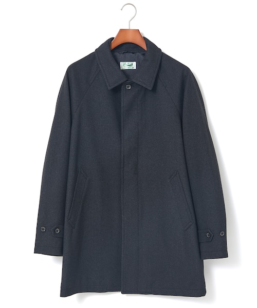 【美品】チャコールヘリンボーン柄 ステンカラー コート ヘリンボーン柄 ステンカラー コート｜クロコダイルのアウトレット通販