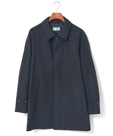 ヘリンボーン柄 ステンカラー コート