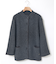 ウールブレンド スタンドカラー ニットコート