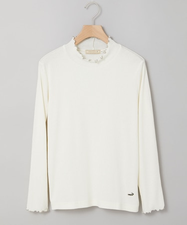 メロー ハイネック リブカットソー