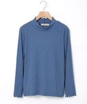 メロー ハイネック リブカットソー