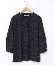 幾何学模様 ギャザー カットソー