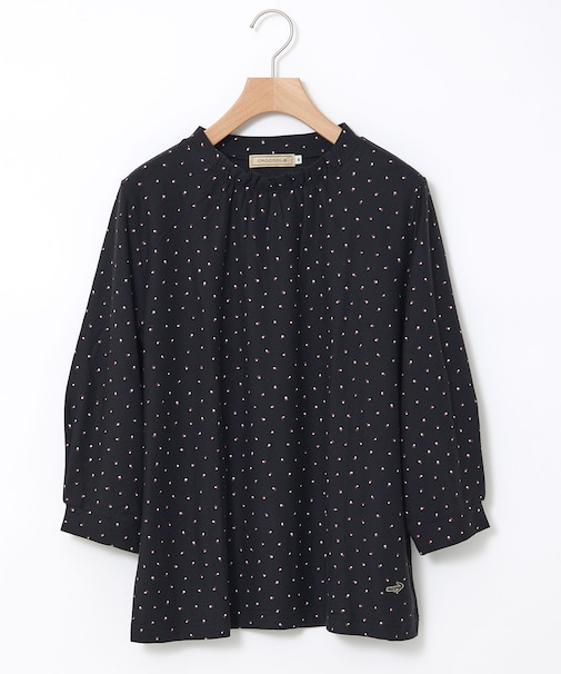 幾何学模様 ギャザー カットソー