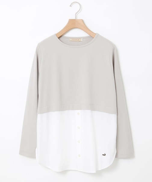 布帛ドッキング カットソー