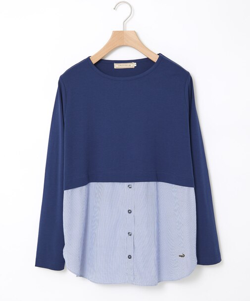 布帛ドッキング カットソー