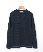 ドット柄 ハイネック プルオーバー
