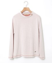 ドット柄 ハイネック プルオーバー