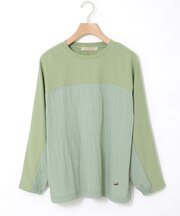 異素材 切り替え プルオーバー