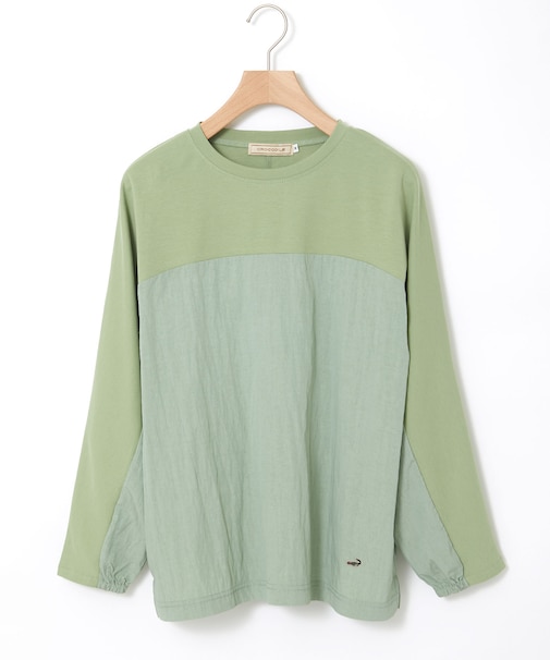 異素材 切り替え プルオーバー