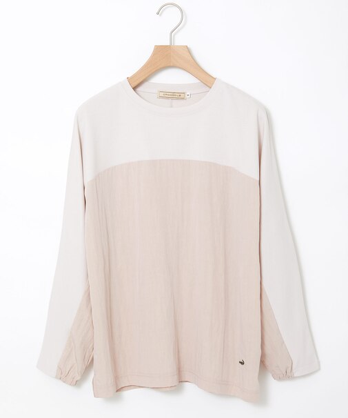 異素材 切り替え プルオーバー