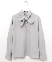 ピケコーデュロイ ボウタイ付き ブラウス【一部店舗限定】