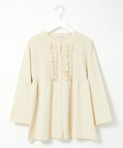 フロントフリル ペプラム カーディガン【一部店舗限定】