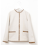 ウールライク ノーカラー ジャケット