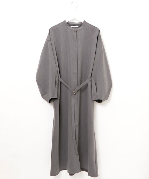 ウールブレンド パフスリーブ ワンピース